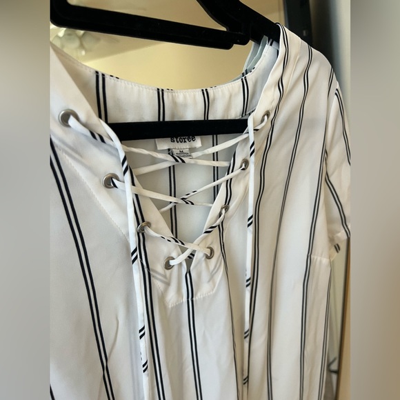 Storee Lace-up Blouse - Picture 2 of 4